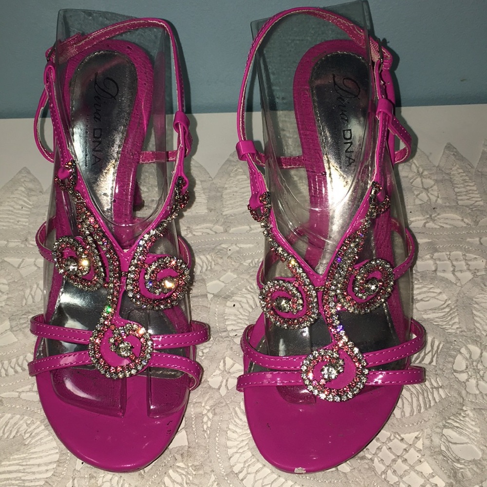 Diva DNA Pink with Stiletto Heel with Rhinestones